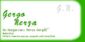 gergo merza business card